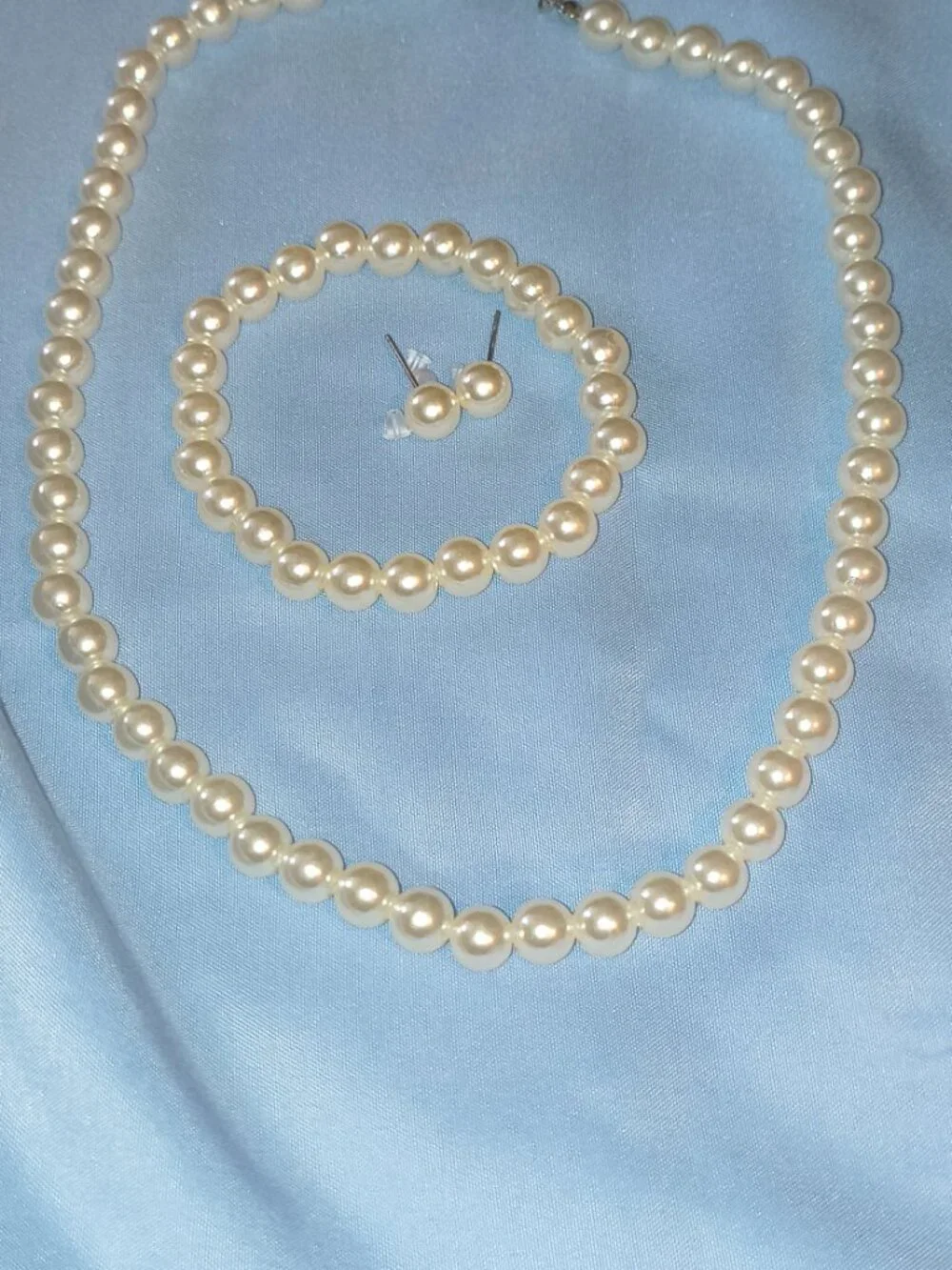 3 Pc Pearl Necklace Set